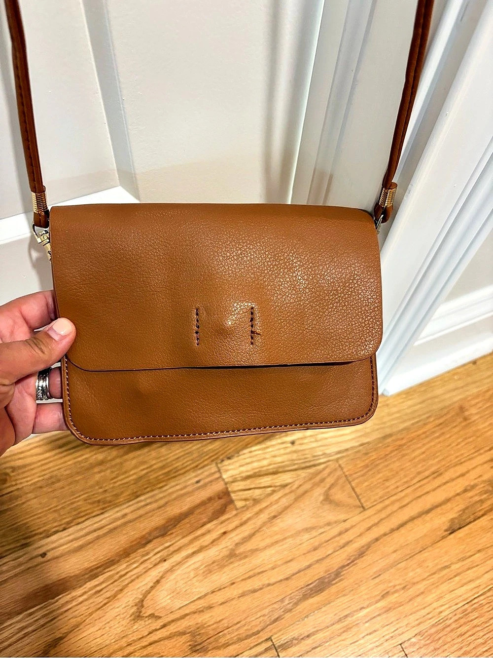 Shiraleah Brown & Gold Crossbody Bag Like New